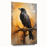 Elegant wall art collection showcasing a detailed design featuring a crow and raven, displayed in an acrylic glass frame, highlighting intricate patterns and vibrant colors. Perfect for enhancing modern decor with a touch of nature-inspired artistry.
