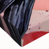 Close-up view of a stretched canvas artwork showcasing a striking design of a crow and raven, featuring intricate details and vibrant colors, perfect for enhancing any wall decor.