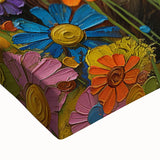 Close-up of a vibrant stretched canvas wall art piece depicting a crow and raven design, featuring intricate details and rich colors, perfect for nature enthusiasts.