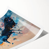 Elegant wall art design featuring a crow and raven illustration, showcasing detailed black and gray feathers against a neutral background, perfect for adding a touch of nature-inspired decor to any space.