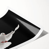 Stylish wall art featuring a serene dove design in soft pastels, perfect for home decor. This rolled print adds a peaceful touch to any space.