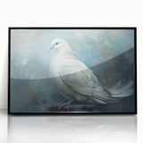 Framed wall art featuring a dove design in black acrylic, highlighting intricate details and a modern aesthetic, perfect for home decor and wall decoration.