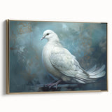 Framed wall art showcasing a gold-side view design of doves, perfect for elegant home decor. Ideal for adding a touch of sophistication to any space.