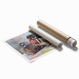 Colorful duck illustrations in a whimsical design, printed on high-quality art paper, showcasing vibrant hues perfect for home decor or children's rooms.