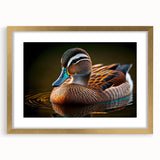 Framed wall art collection showcasing a decorative duck design with a gold mat and frame, perfect for enhancing home decor with an elegant touch.