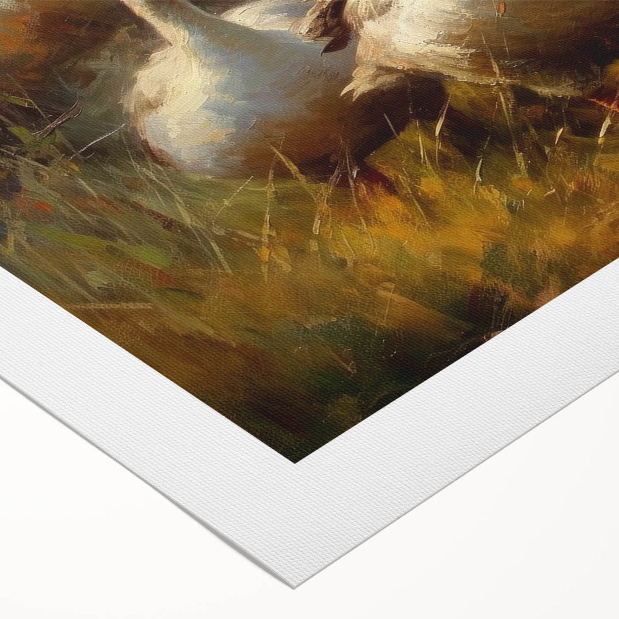 Vibrant rolled canvas artwork showcasing a whimsical duck design, perfect for adding a playful touch to home decor. This unique wall art is ideal for animal lovers and art enthusiasts, presented in a protective cardboard tube for safe shipping.