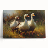 Colorful duck-themed wall art on stretched canvas, showcasing vibrant tones and intricate details, perfect for enhancing home decor or as a gift.