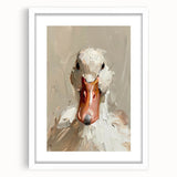 Framed wall art collection showcasing a charming duck design with a white mat, perfect for enhancing home decor. Ideal for bird lovers and nature enthusiasts.
