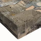 Close-up of a vibrant stretched canvas wall art featuring a whimsical duck design, showcasing detailed brushwork and bright colors, perfect for modern decor.