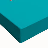 Stretched canvas wall art showcasing a vibrant flamingo design with intricate details, ideal for adding a tropical flair to home decor. The bright colors and unique artistic style create an eye-catching centerpiece for any room.