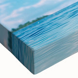 Close-up of a vibrant flamingo design canvas wall art, showcasing pink and white hues against a textured background, perfect for home decor enhancement.