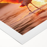 Flamingo-themed wall art design on rolled canvas, showcasing vibrant pink and green colors, perfect for adding a tropical touch to home decor.