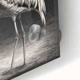 Close-up of vibrant flamingo wall art design featuring intricate details and bright colors, ideal for enhancing modern home decor with a tropical theme.