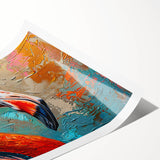 Flamingo-themed wall art print showcasing vibrant pink and orange hues, featuring elegant flamingos in a tropical setting, rolled and ready for display.