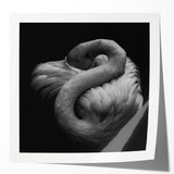 Flamingo wall art design in vibrant pinks with a glossy finish, showcasing tropical aesthetics and perfect for modern home decor. Ideal for adding a pop of color to living spaces.