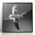 Framed acrylic wall art featuring a vibrant flamingo design on a black background, perfect for adding a tropical touch to home decor. Ideal for bird lovers.