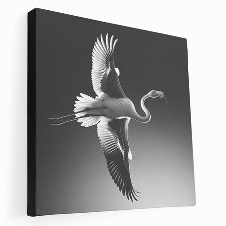 Stretched canvas wall art featuring a vibrant flamingo design in pink and green hues, showcasing tropical themes and perfect for enhancing home décor.