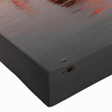 Close-up of a vibrant flamingo design stretched canvas wall art, showcasing intricate details and colors, perfect for enhancing modern decor in any room.