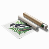 Colorful rolled print showcasing a collection of garden birds in intricate designs, perfect for home decoration. Ideal for nature lovers, this wall art adds charm and vibrancy to any space.