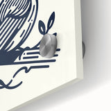 Close-up of a vibrant acrylic glass wall art piece featuring a colorful garden design with various bird species, showcasing intricate details and textures. Perfect for home decor, this artwork enhances any space with its lively colors and nature-inspired theme.