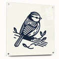 Acrylic wall art collection showcasing a vibrant design of garden birds, displayed in a side view with pins, perfect for enhancing home decor. Ideal for bird lovers.