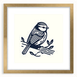 Framed wall art collection featuring vibrant garden birds design, with a gold mat and frame, perfect for home decor and adding a touch of nature to interiors.