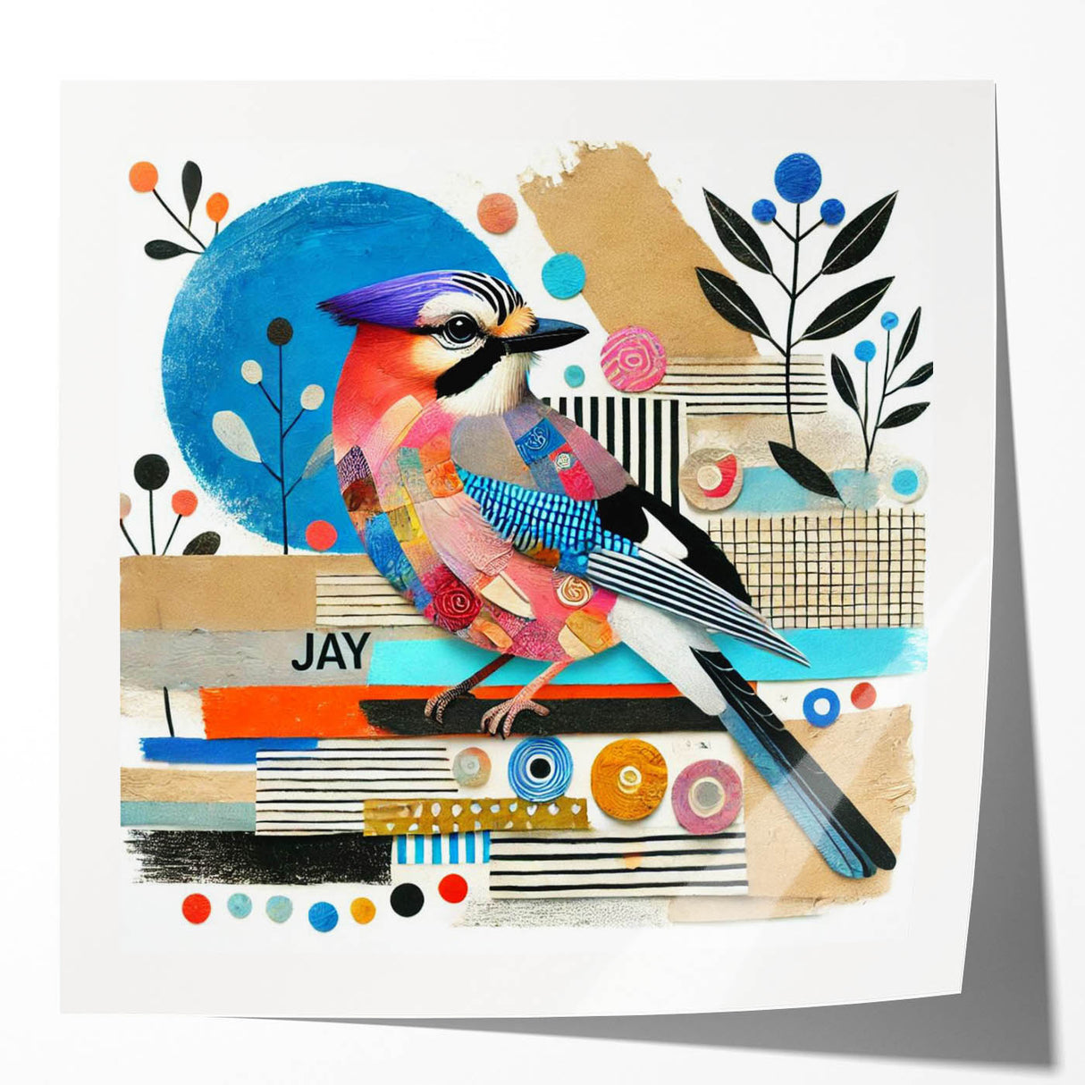 Colorful garden birds wall art collection displayed in a modern mockup, featuring vibrant designs of various bird species, ideal for home decor enthusiasts.