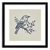 Framed wall art collection showcasing a vibrant design of various garden birds, featuring a sleek black frame and matting for an elegant presentation. Ideal for enhancing home decor with a touch of nature.
