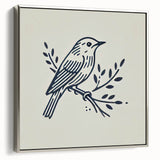 Framed wall art showcasing a collection of vibrant garden birds in a silver frame, highlighting intricate details and colors, perfect for home decor.