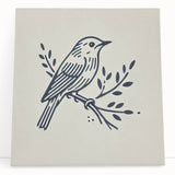 Vibrant wall art collection depicting various garden birds, featuring colorful illustrations on stretched canvas, perfect for home decor enthusiasts.