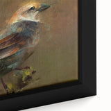 Framed canvas wall art collection showcasing a vibrant design of various garden birds, featuring intricate details and rich colors, perfect for home decor.