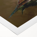 Vibrant rolled canvas wall art showcasing a colorful collection of garden birds perched amongst lush greenery, perfect for enhancing home decor with nature-inspired elegance.