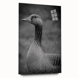 Acrylic glass wall art featuring a detailed goose design in vibrant colors, showcasing a side view without pins, ideal for modern home decor. Perfectly combines artistry and elegance for bird enthusiasts.