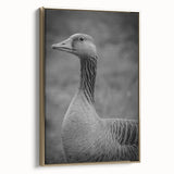 Framed wall art featuring a golden-hued goose design, showcasing intricate details and textures against a neutral background, ideal for modern decor.