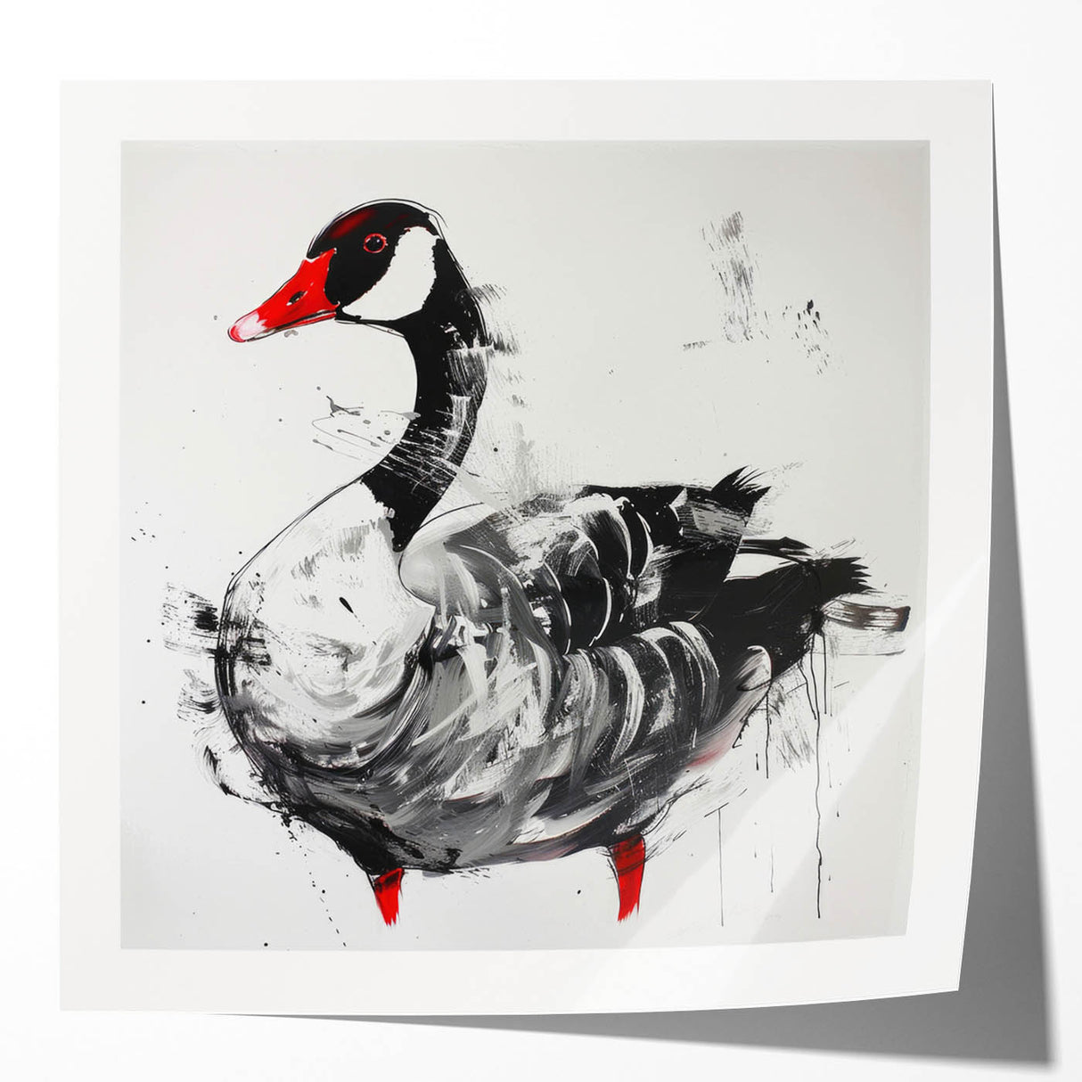 Stylish wall art featuring a collection of elegant goose designs, showcasing intricate details and vibrant colors, perfect for home decor or artistic display.
