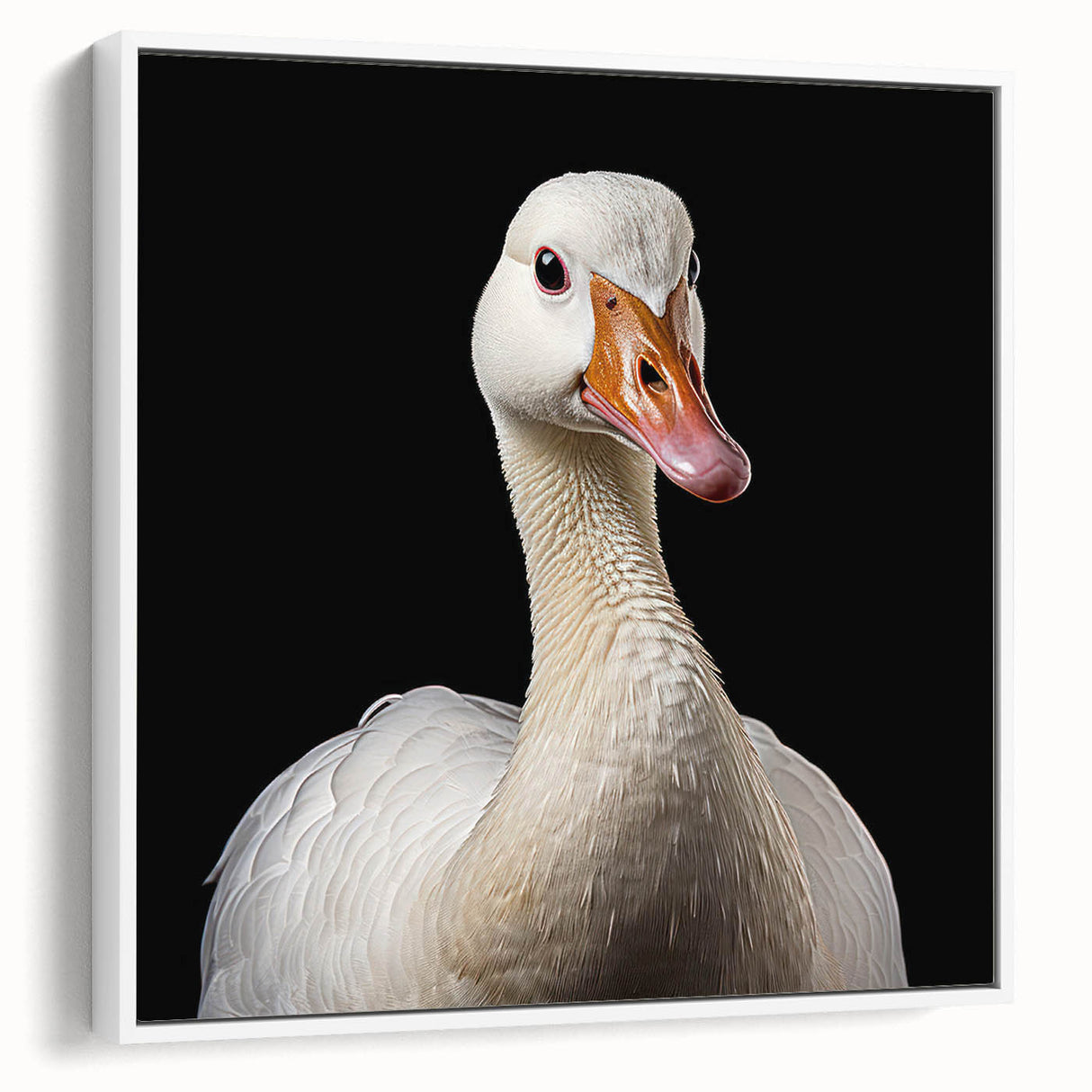 Framed canvas wall art showcasing a serene goose design, featuring soft colors and elegant detailing, perfect for enhancing home decor with a nature-inspired theme.
