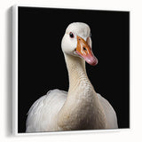Framed canvas wall art showcasing a serene goose design, featuring soft colors and elegant detailing, perfect for enhancing home decor with a nature-inspired theme.