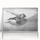Framed wall art featuring a detailed goose design in vibrant colors, set against a white background, ideal for enhancing home decor with a nature-inspired aesthetic.