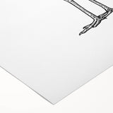 Heron and egret wall art design on rolled canvas, showcasing delicate bird illustrations in soft colors, perfect for enhancing nature-themed decor. Ideal for wildlife enthusiasts and art collectors.