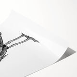 Elegant wall art print featuring a heron and egret design, showcasing vibrant colors and intricate details, rolled and ready for framing or display. Perfect for nature lovers and home decor enthusiasts seeking a unique touch.