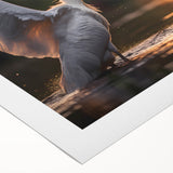 Rolled canvas artwork showcasing a serene heron and egret design, perfect for nature lovers. The vibrant colors and intricate details enhance any room's decor.