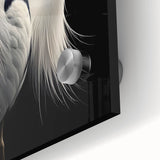 Close-up of a stunning wall art collection featuring elegant herons and egrets in a vibrant acrylic glass design, perfect for enhancing home decor with nature-inspired elements.