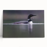 Stretched canvas wall art featuring a heron and egret design, showcasing delicate brushwork and vibrant colors, perfect for enhancing home decor with nature-inspired aesthetics.
