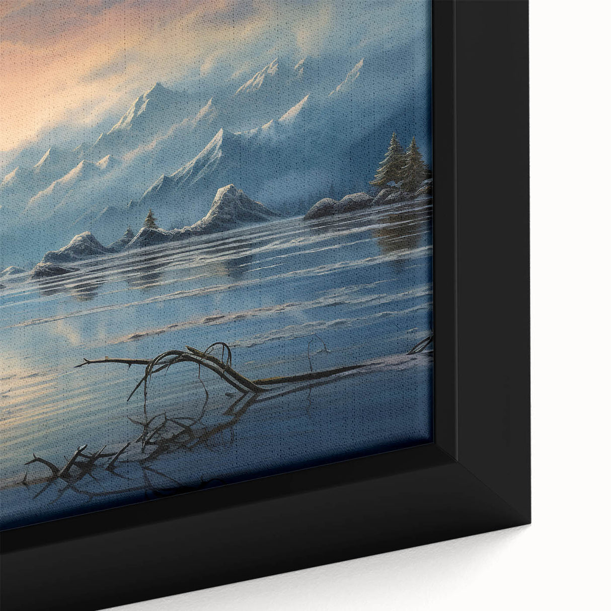 Framed canvas wall art showcasing a close-up of a serene heron and egret design, featuring vibrant colors and intricate details, perfect for nature-inspired decor.
