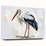 Elegant wall art collection featuring a side view of acrylic glass designs showcasing herons and egrets, perfect for enhancing any modern decor. The vibrant colors and intricate details highlight the beauty of these birds, making it an eye-catching focal point for living spaces.