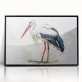 Framed wall art collection featuring a heron and egret design in black acrylic, showcasing elegant bird illustrations with a modern aesthetic, perfect for home decor.