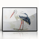 Framed wall art collection featuring a heron and egret design in black acrylic, showcasing elegant bird illustrations with a modern aesthetic, perfect for home decor.