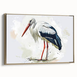 Framed wall art collection showcasing a side view of elegant herons and egrets in gold tones, perfect for enhancing modern home decor with a touch of nature.