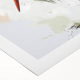 Rolled canvas print showcasing a serene heron and egret design, featuring soft pastel colors and intricate details, perfect for nature-themed decor.