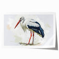 Elegant heron and egret wall art print showcasing vibrant colors and intricate details, perfect for enhancing any home decor. Ideal for bird lovers and art enthusiasts alike.